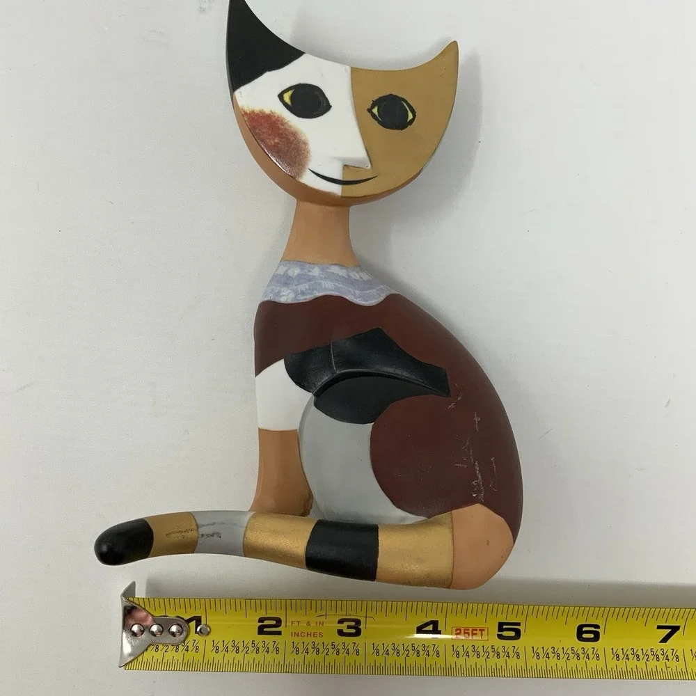 Goebel Rosina Wachtmeister Stella Cat Figurine Porcelain Modern Art Gold 7